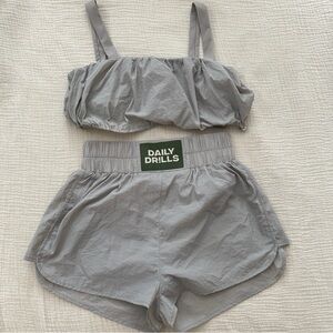 Daily Drills Gray Women Shorts